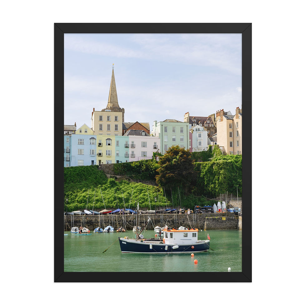 Thumbnail: Tenby Harbor | Framed Landscape Photography Poster Print 