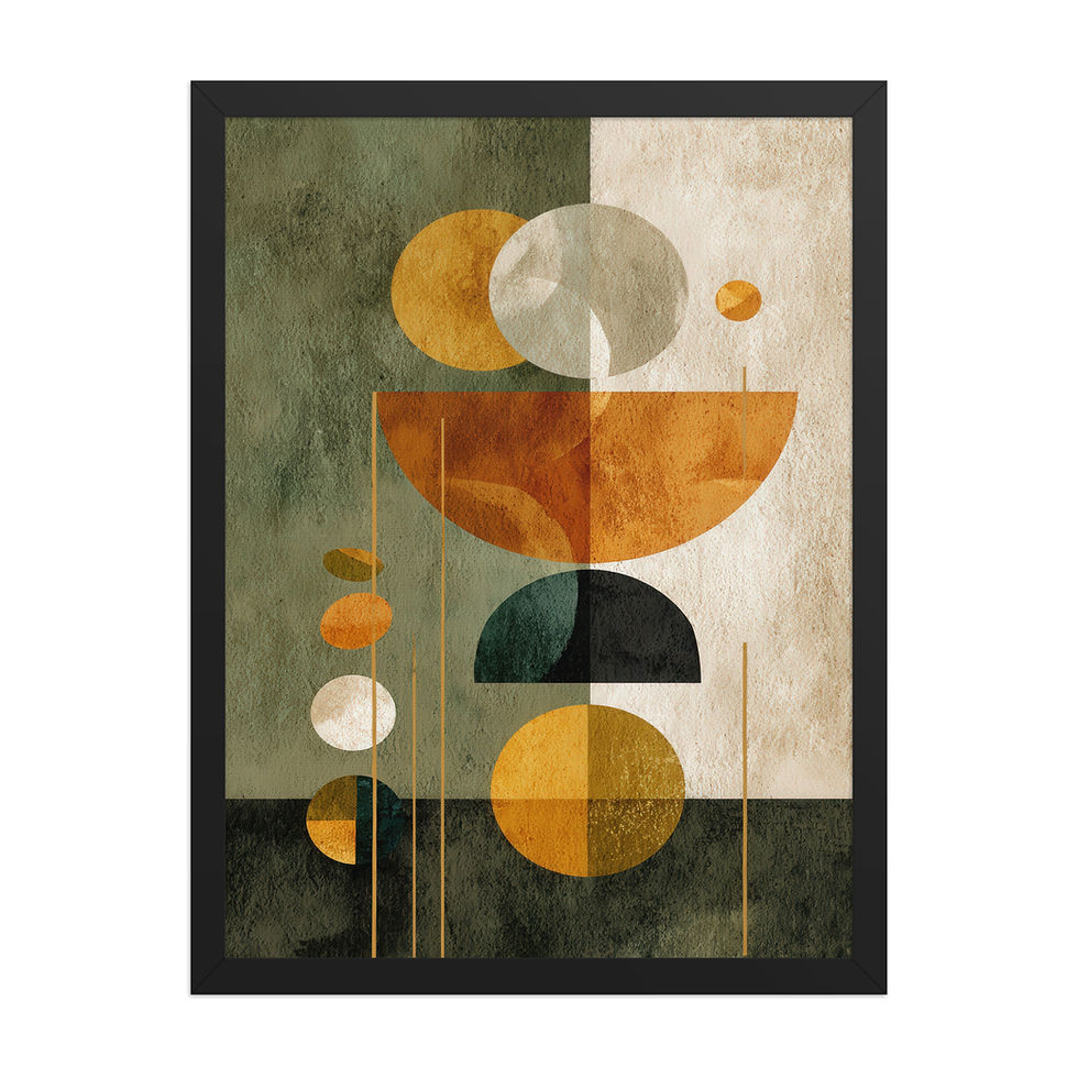 Thumbnail: Framed Abstract Boho Art – Contemporary Decor