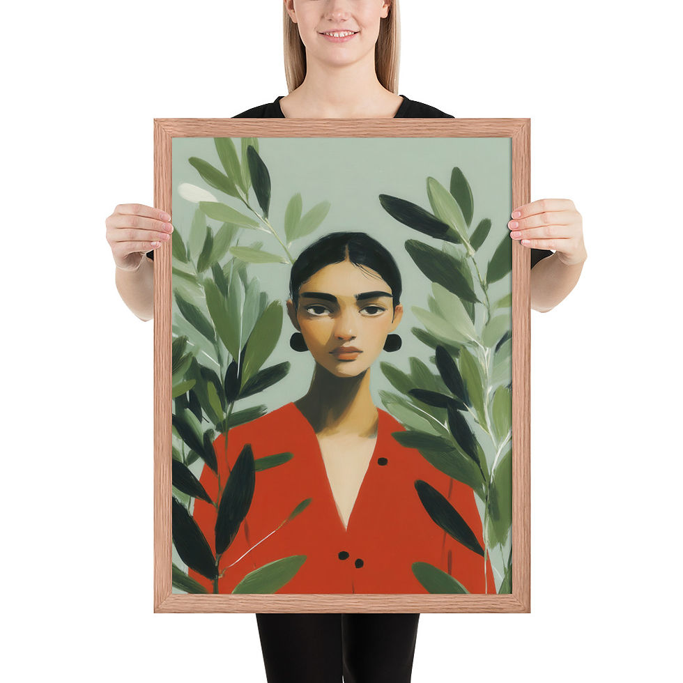 Thumbnail: Eclectic Framed Gouache Art - A Splash of Color