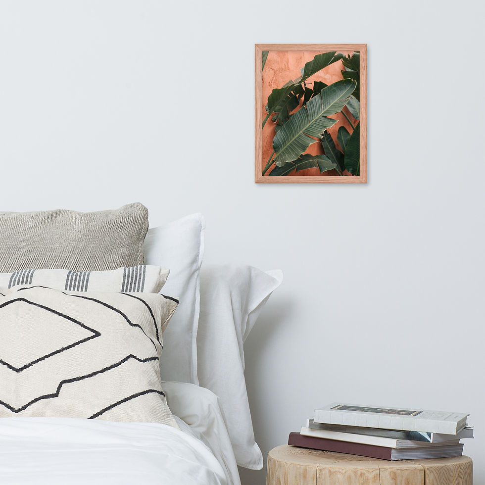 Thumbnail: Terracotta Tropics — Framed Banana Leaf Fine Art Print