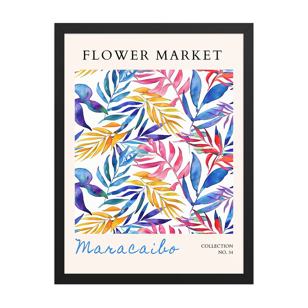Thumbnail: Maracaibo | Framed Botanical Wall Art: Nature Prints from Global Cities