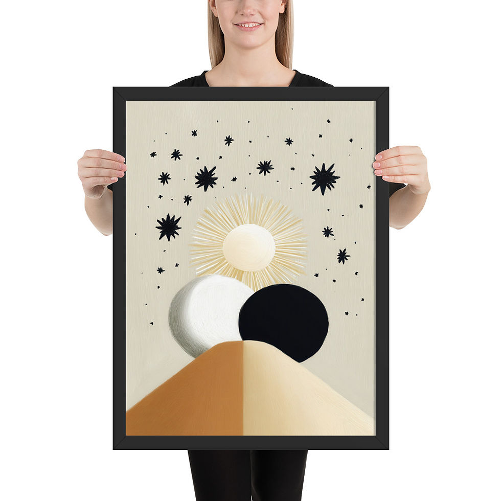 Thumbnail: Framed Gouache Art for Home