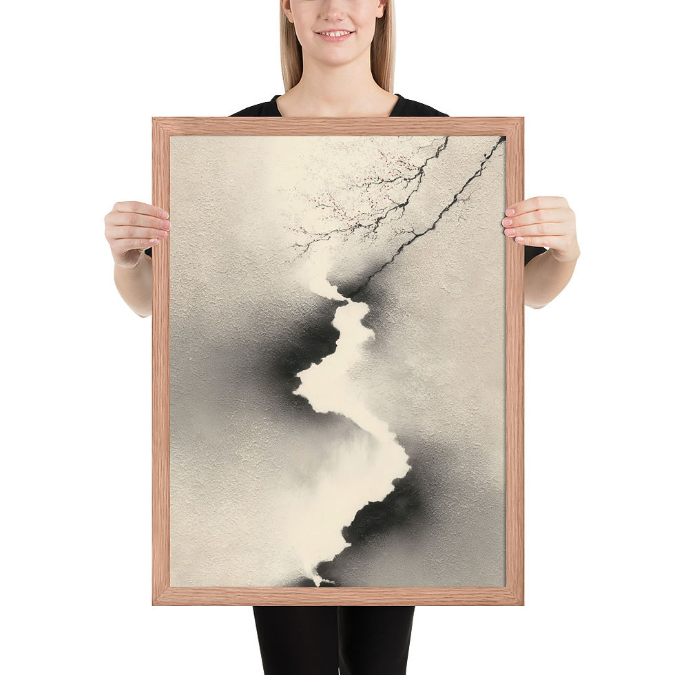 Thumbnail: Japandi Sumei-e Japanese Ink Inspired Print