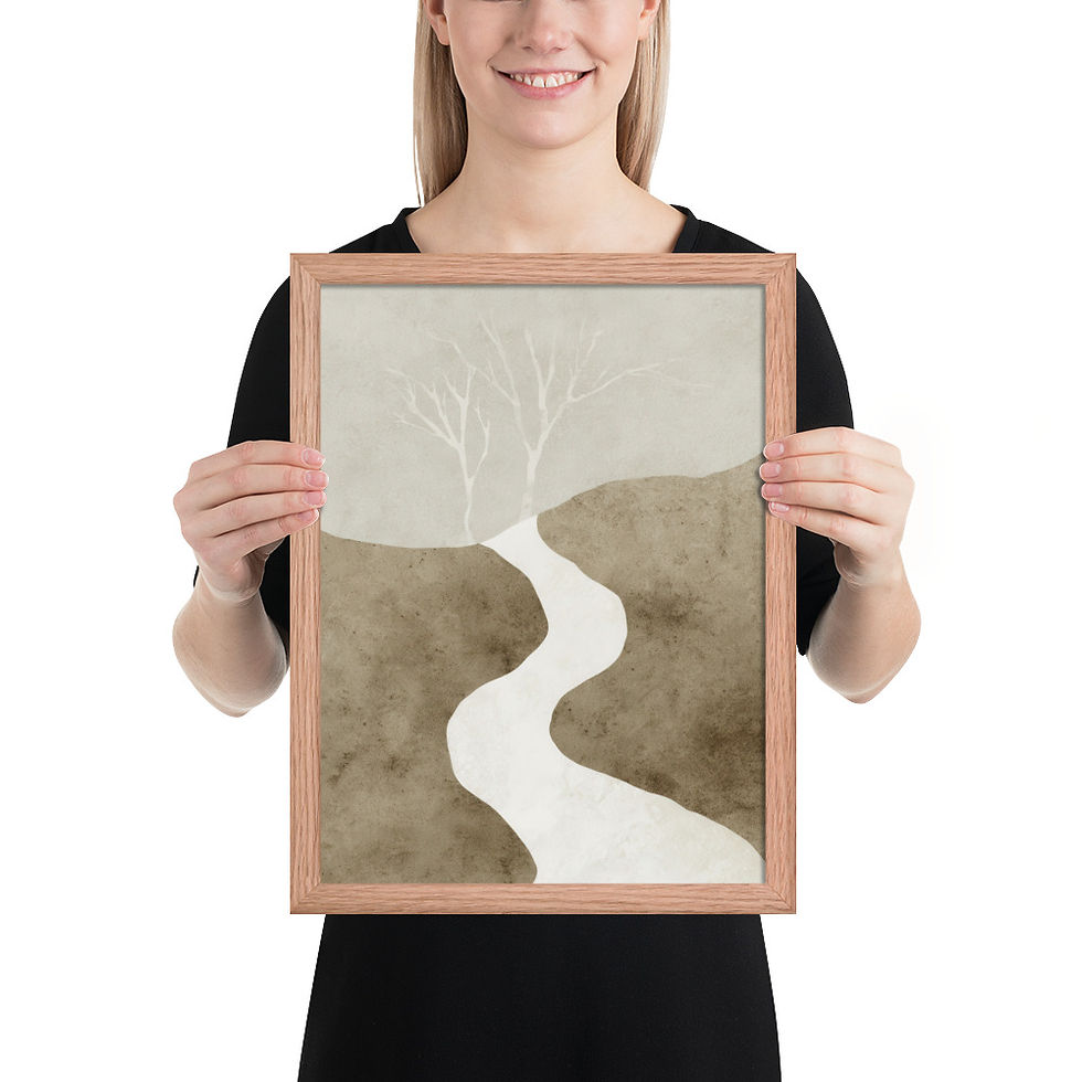 Thumbnail: Framed Dreamy Boho Art – Soft and Serene Decor