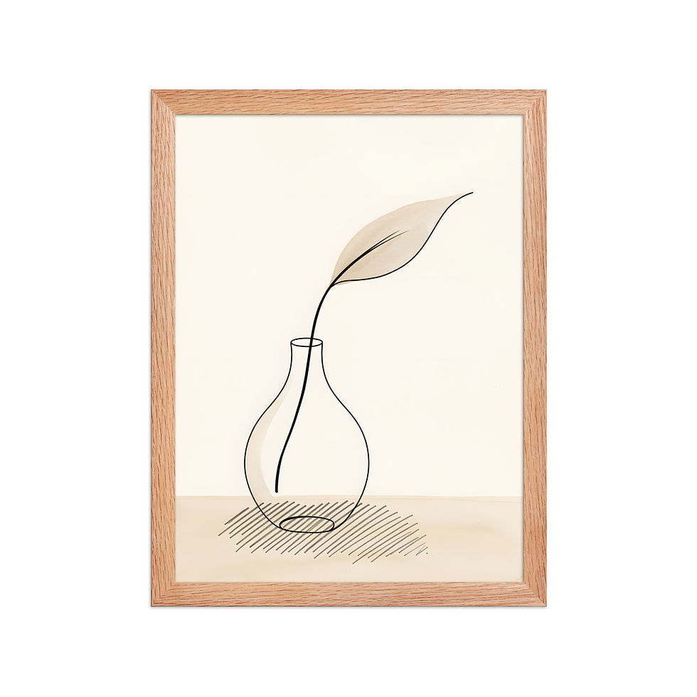 Thumbnail: Elegant Leaf in Vase Framed Minimalist Wall Art