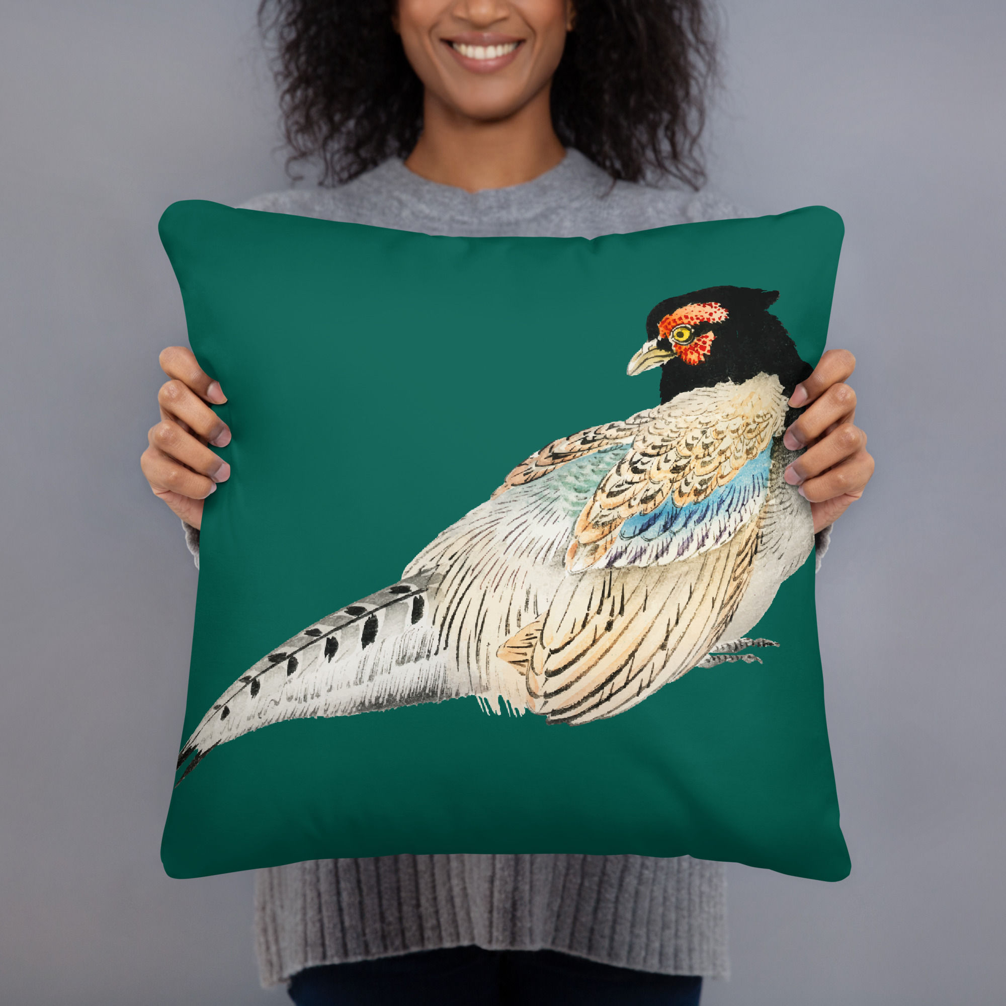 Modern Bird Art Cushion – Trendy Home Accent