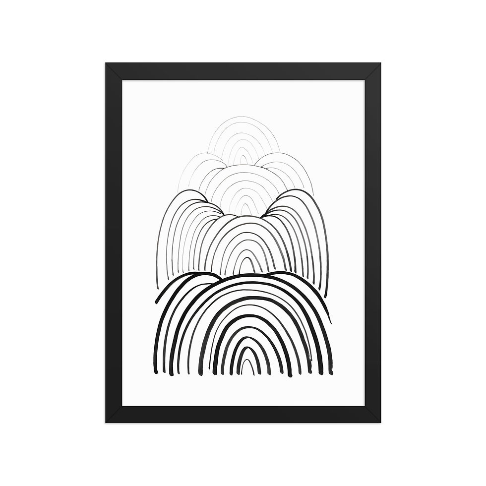 Thumbnail: Black and White Bows Minimalist Aesthetic Wall Art