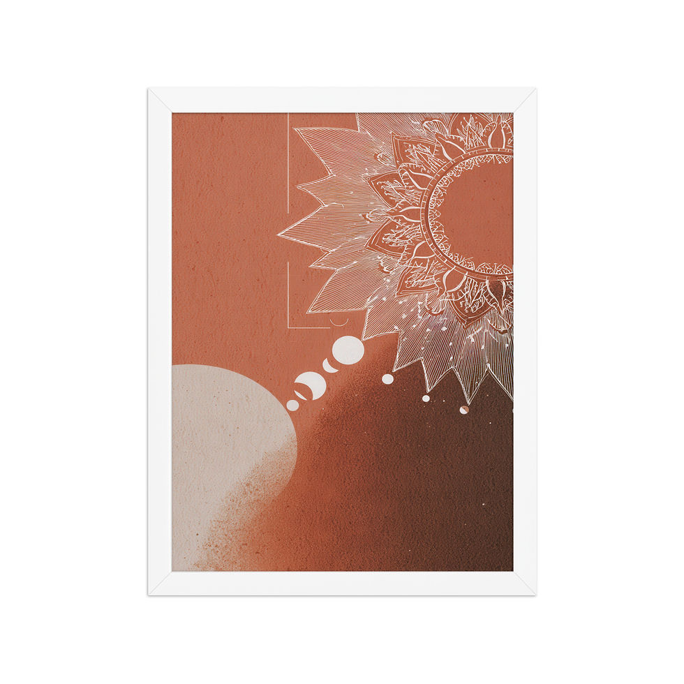 Thumbnail: Framed Geometric Boho Art – Trendy Decor Piece