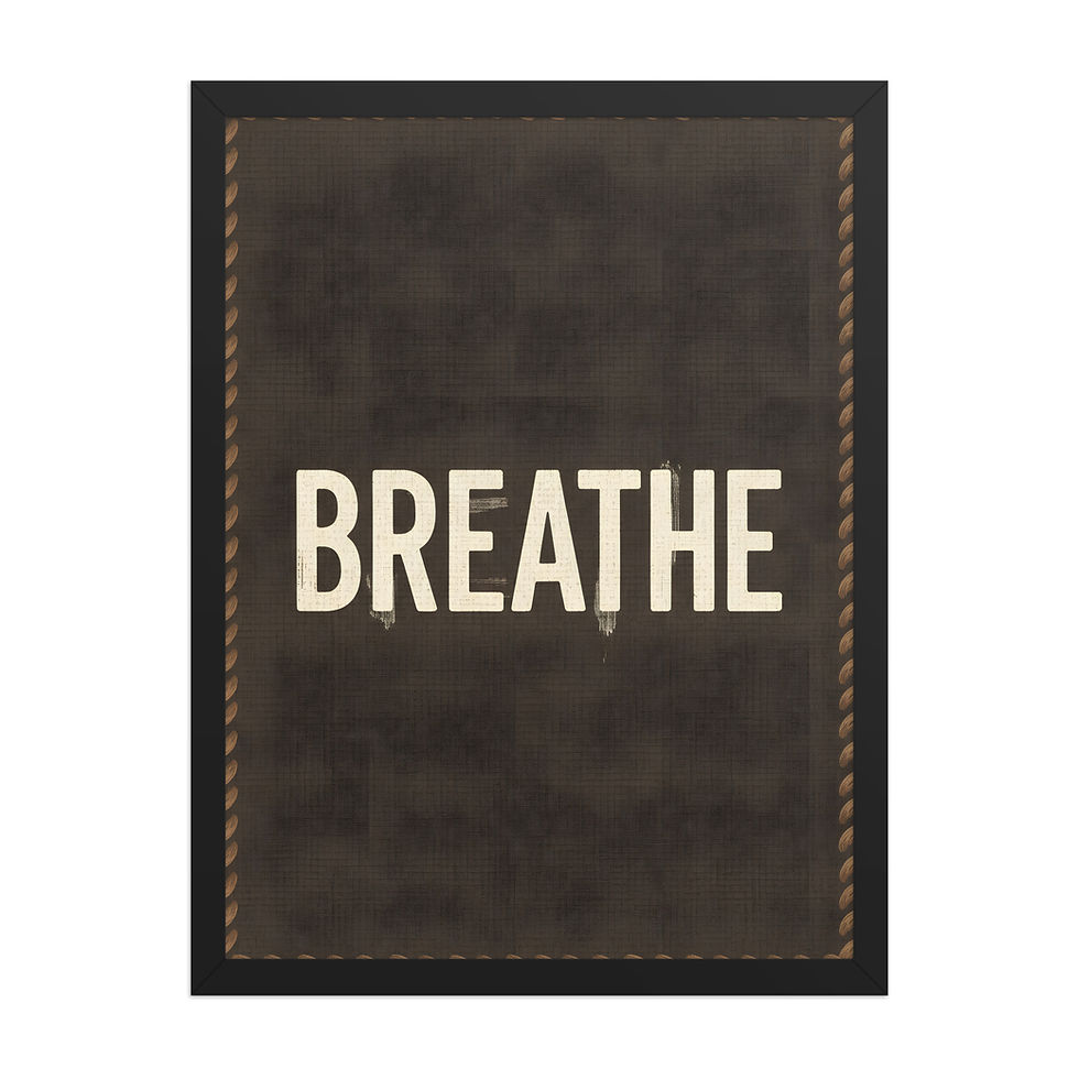 Thumbnail: Breathe Motivational Typographic Art Print