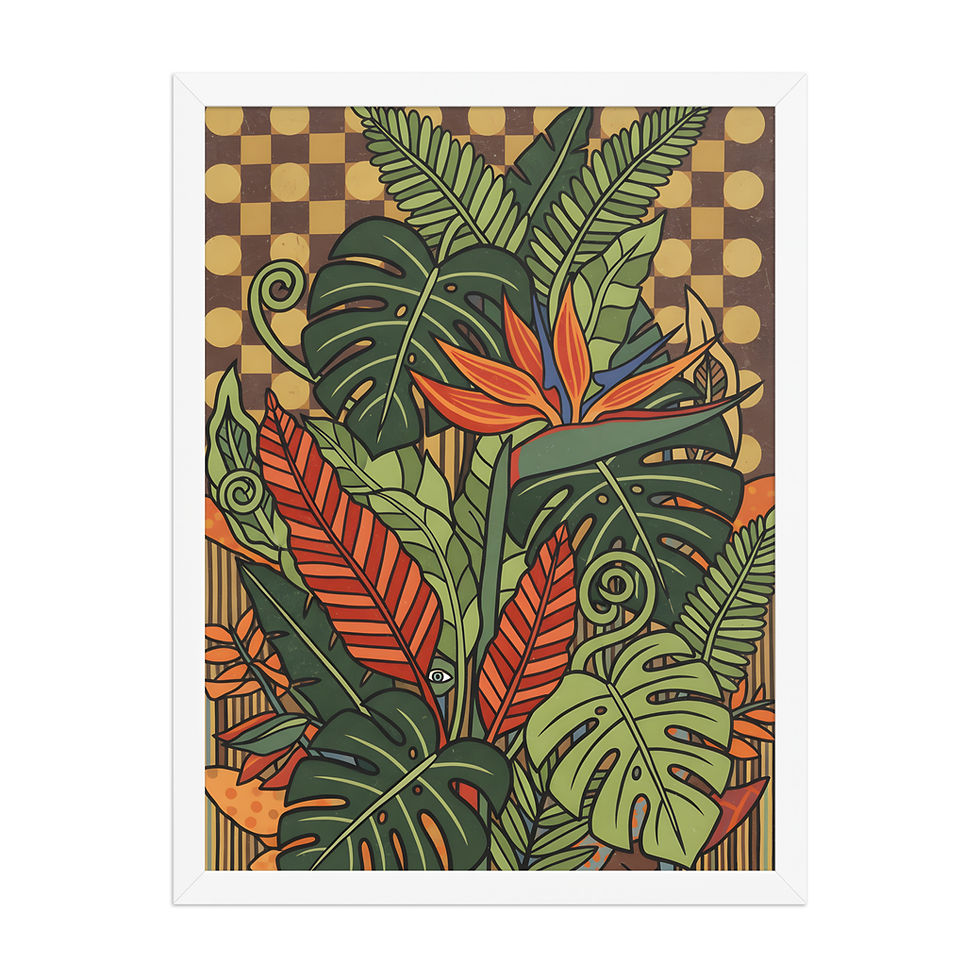 Thumbnail: Rousseau Inspired Jungle Plants Nature Art Print