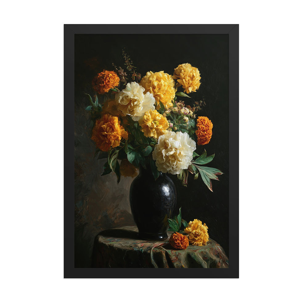 Thumbnail: Elegant vase of flowers | oil painting style | Vintage aesthetic viii