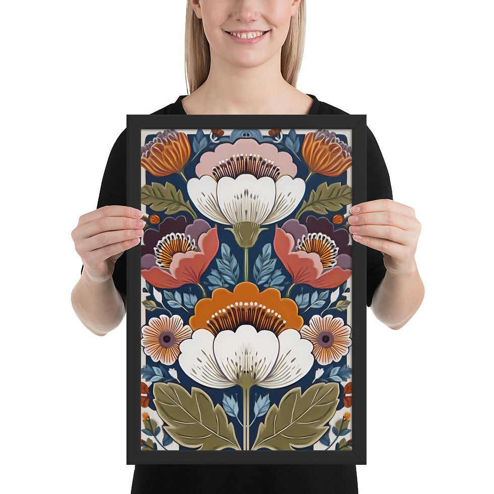 Thumbnail: Scandinavian Style Nature Art - Botanical Folk Wall Decor