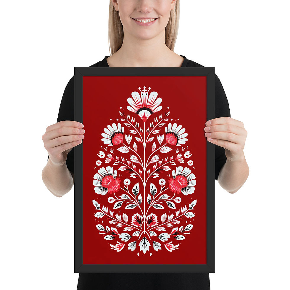 Thumbnail: Scandinavian Botanical Folk Art - Nature-Inspired Wall Decor