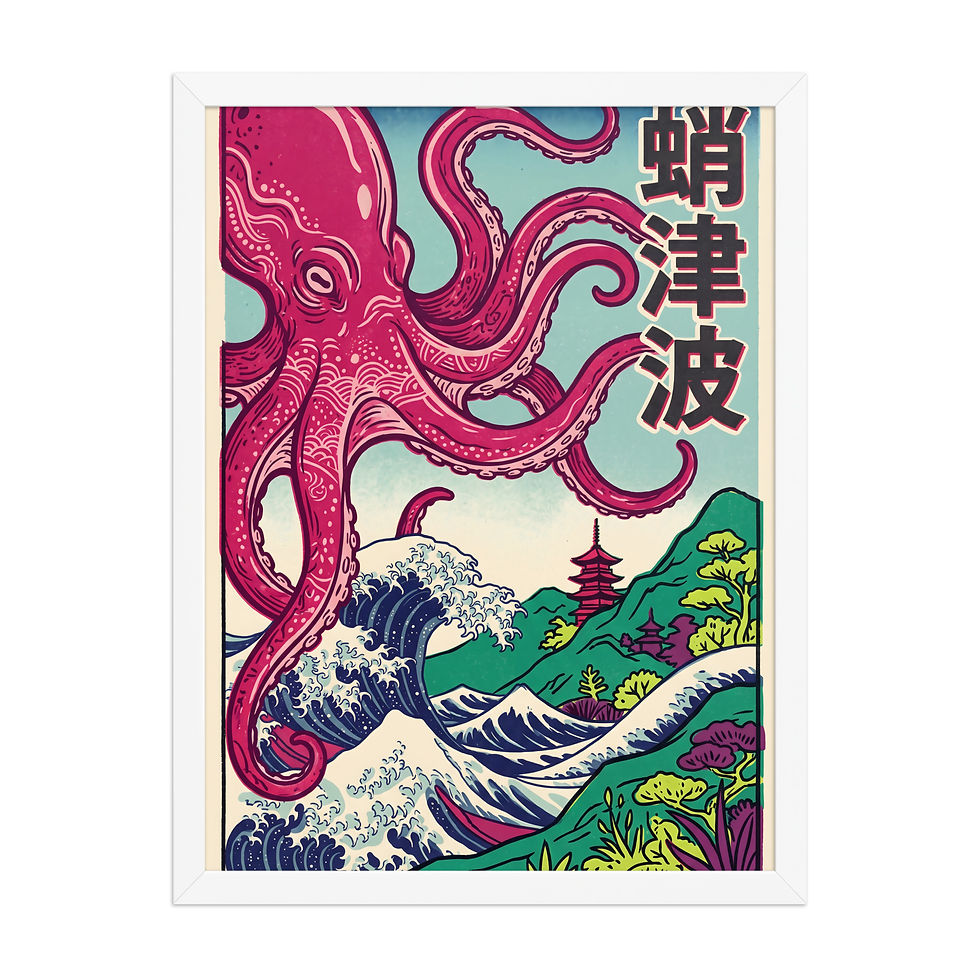 Thumbnail: Octopus Tsunami Contemporary Mega Wall Art