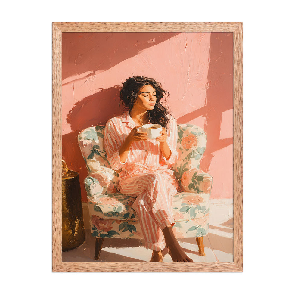 Thumbnail: Trendy Framed Gouache Art