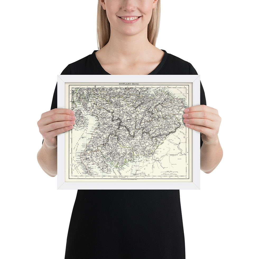 Thumbnail: Antique Framed Map