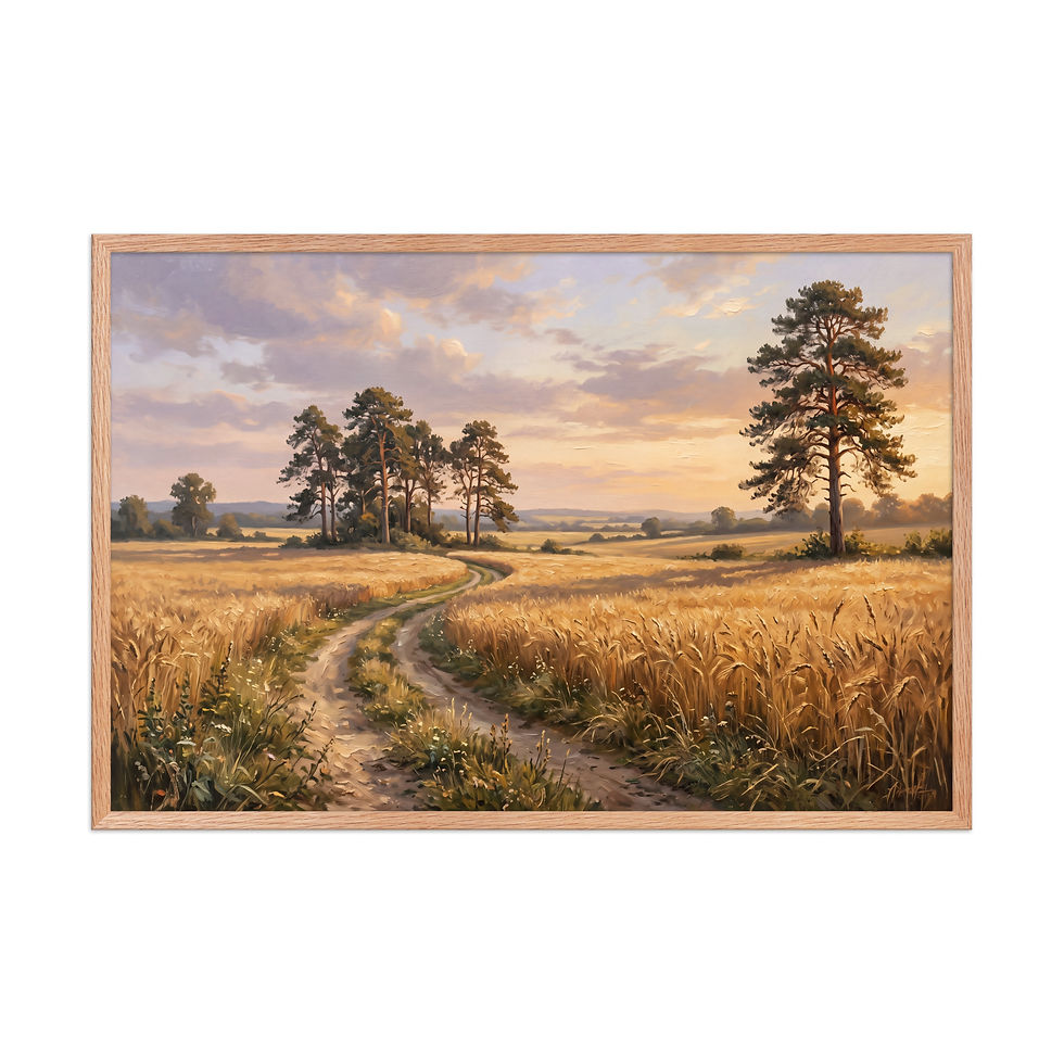 Thumbnail: Golden Wheat Field Landscape Painting Print