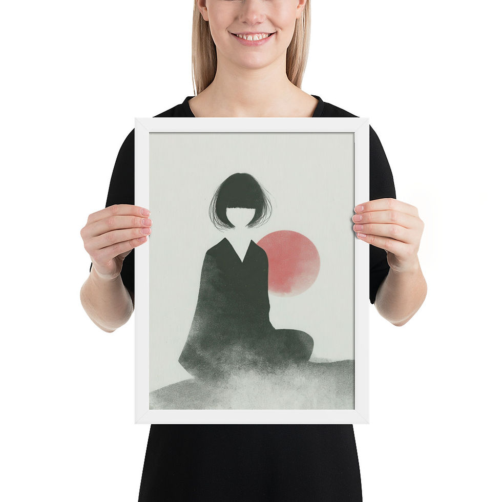 Thumbnail: Japandi Woman Figure Silhouette Sumi-e Inspired
