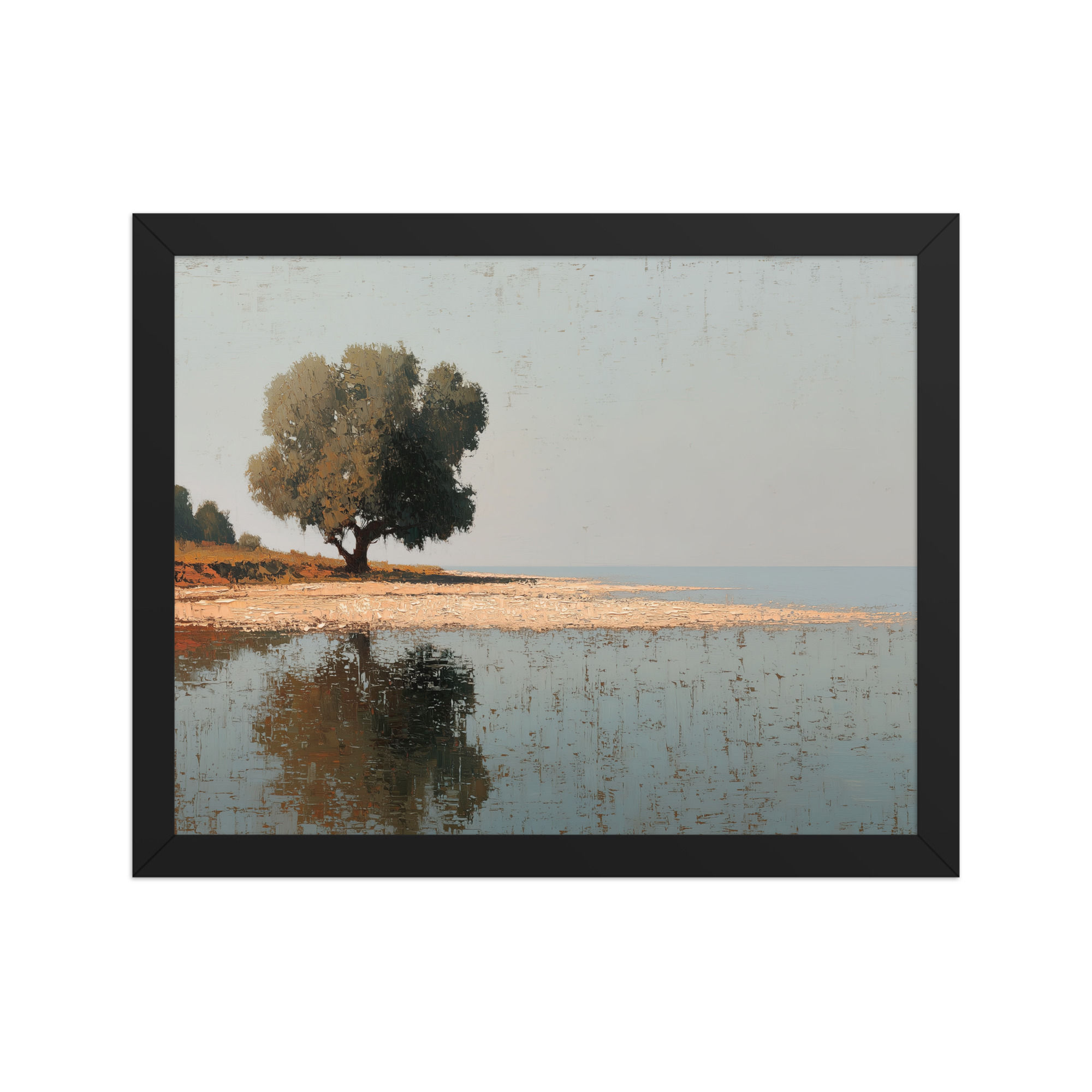 Vintage scenic landscape in oil painting style | Framed wall art x