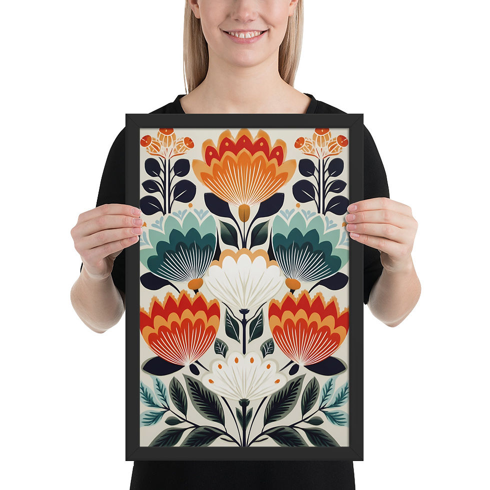 Thumbnail: Nature-Inspired Scandinavian Wall Art - Botanical Folk Prints
