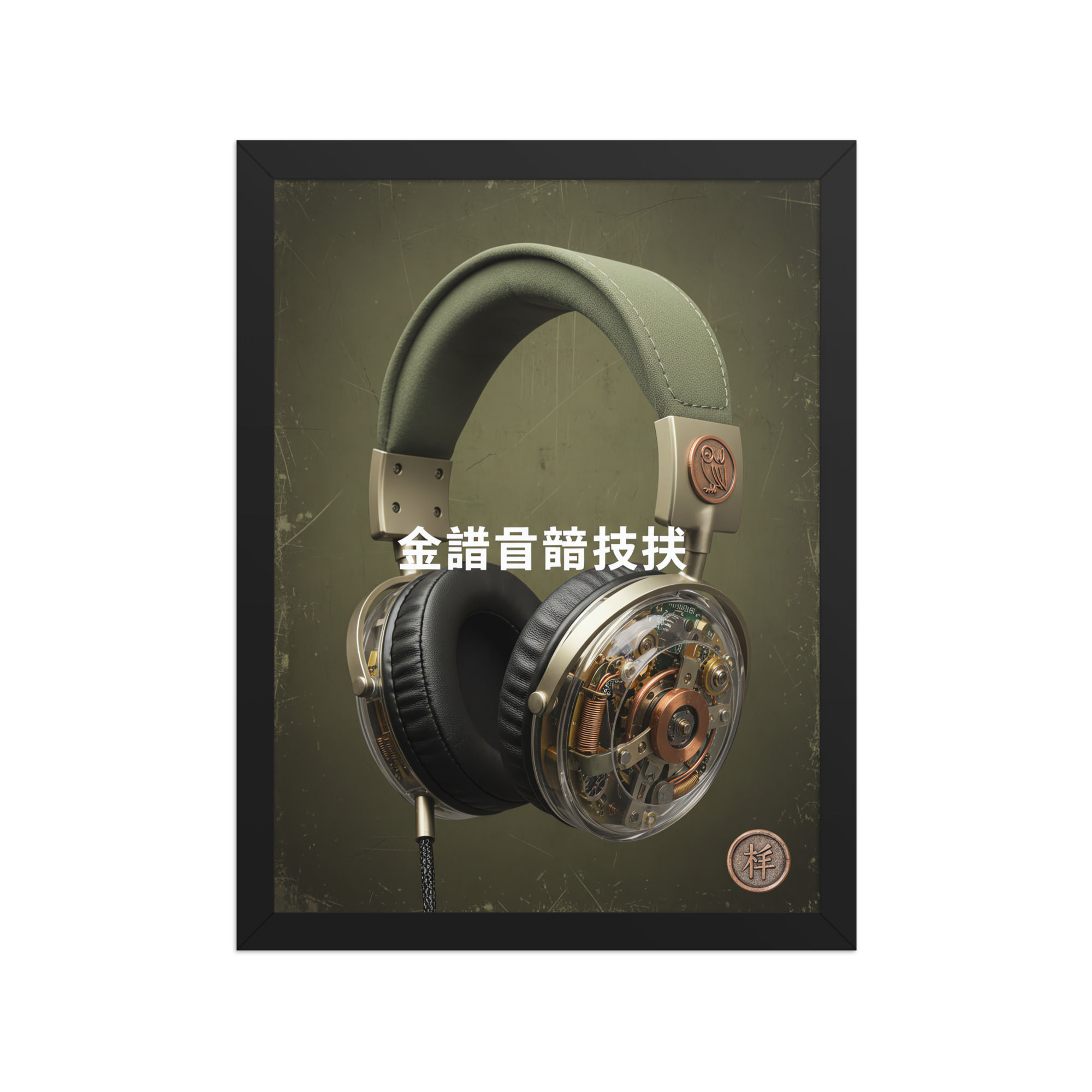 Retro City Headphones Wall Art Print