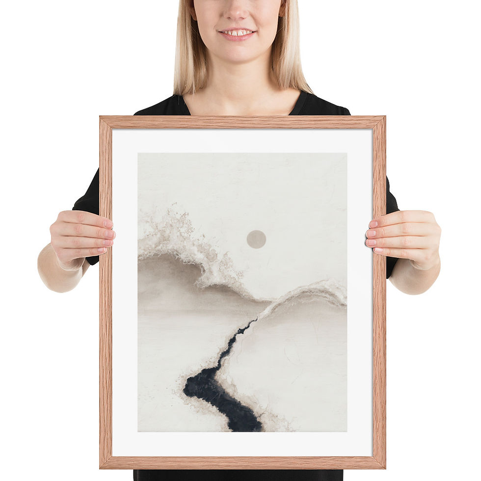Thumbnail: Japandi Sumei-e Japanese Ink Inspired Print