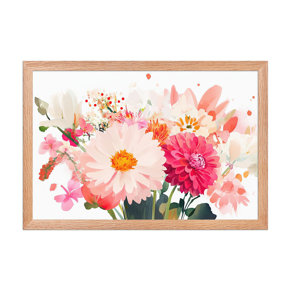 Thumbnail: Vibrant Mixed Floral Arrangement | Colorful Botanical Wall Art