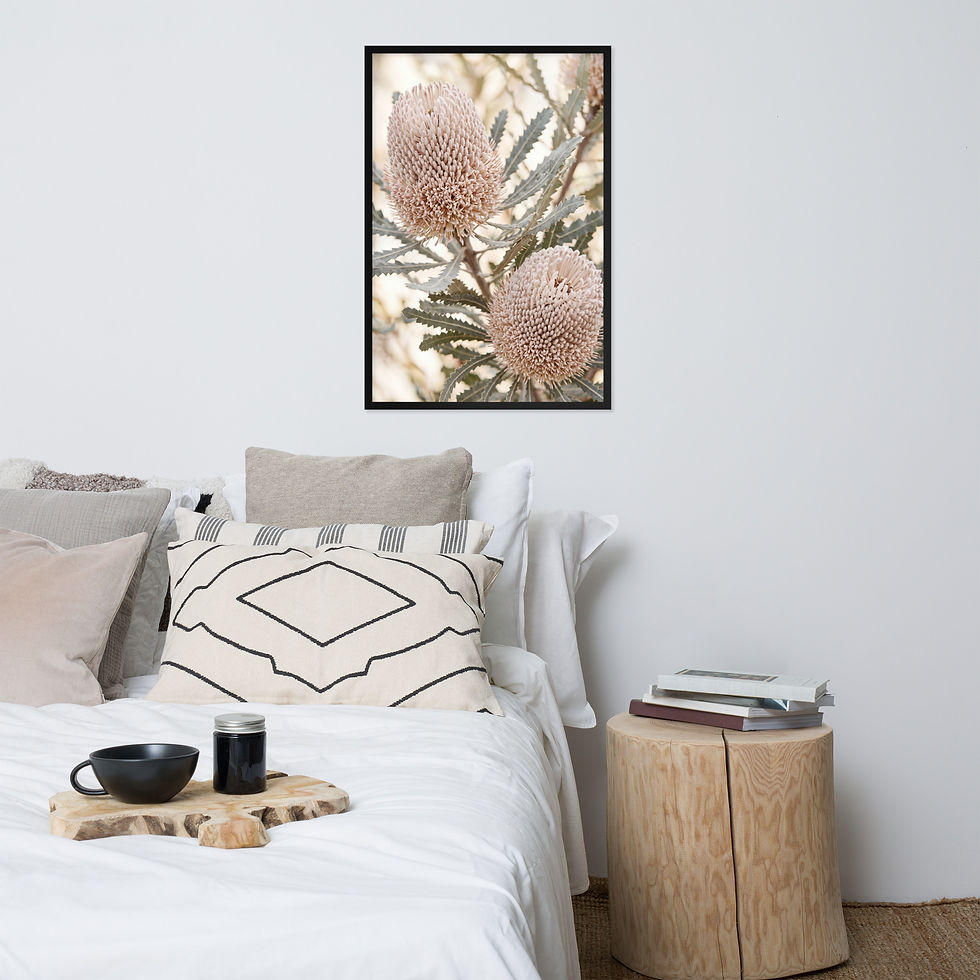 Thumbnail: Blush Pink Banksia Flower Botanical Photography Print