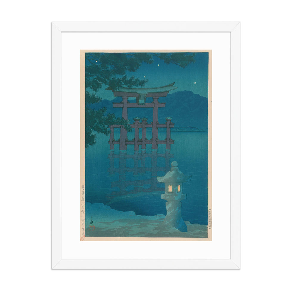 Thumbnail: Hasui Kawase — Woodblock Style View (Framed)