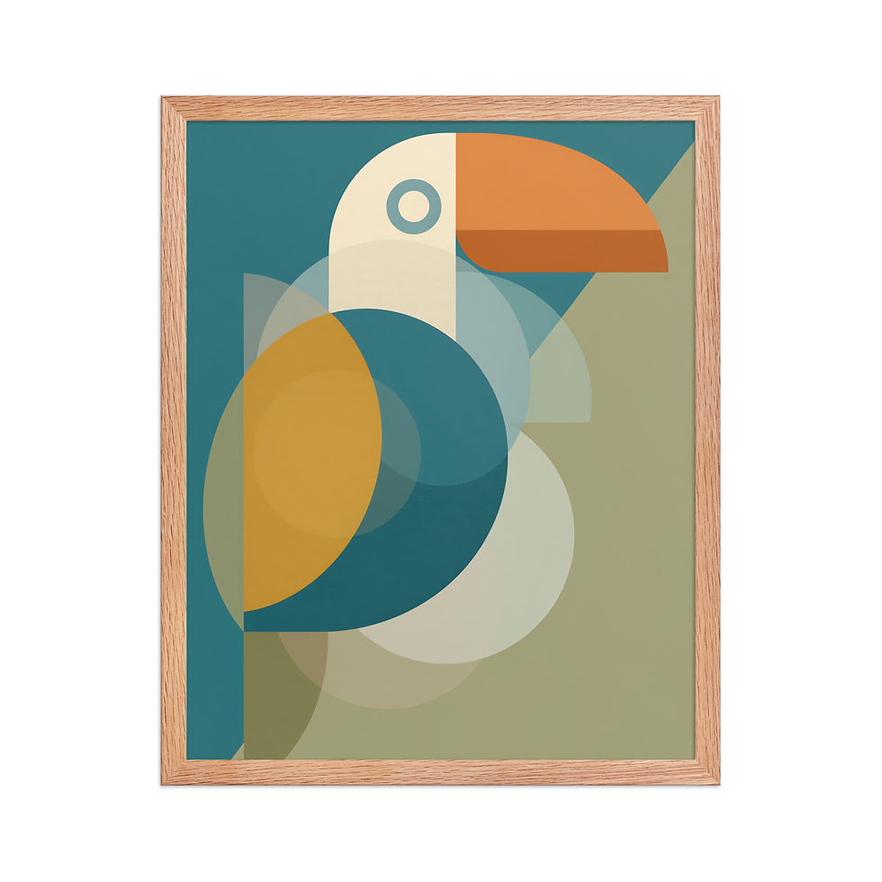 Thumbnail: Geometric Toucan in Mid-century Art Style