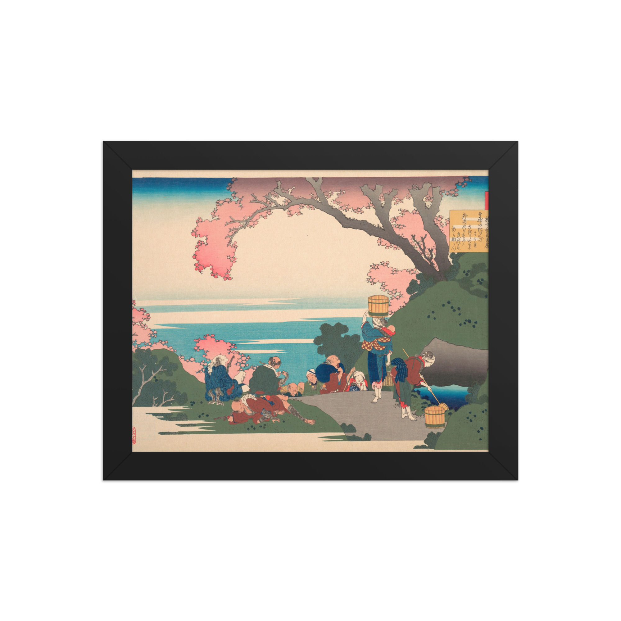 Framed Hokusai Art for Café or Bistro  