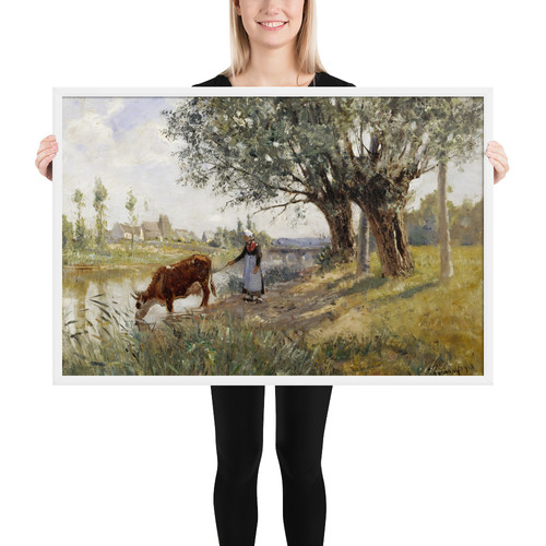 Camille Pissarro Cowherd Landscape Print | Frameifi