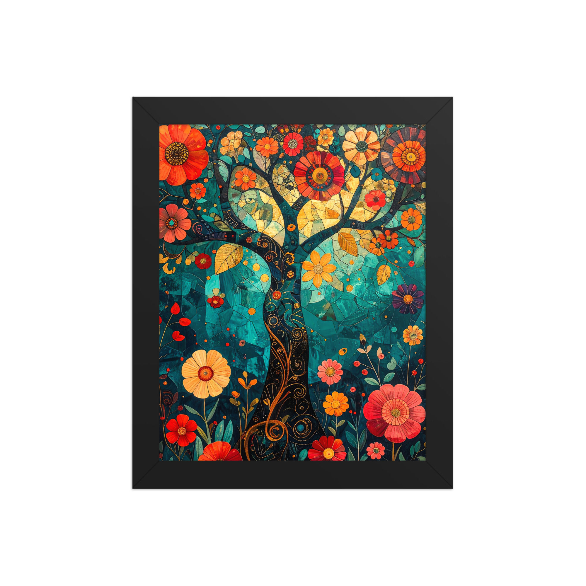 Glass Stain Tree Art Print for Home