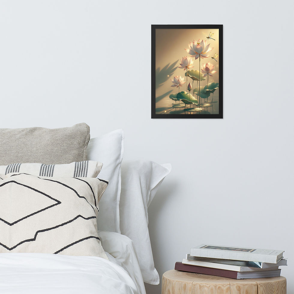 Thumbnail: Golden Hour Lillies Botanical Art Print