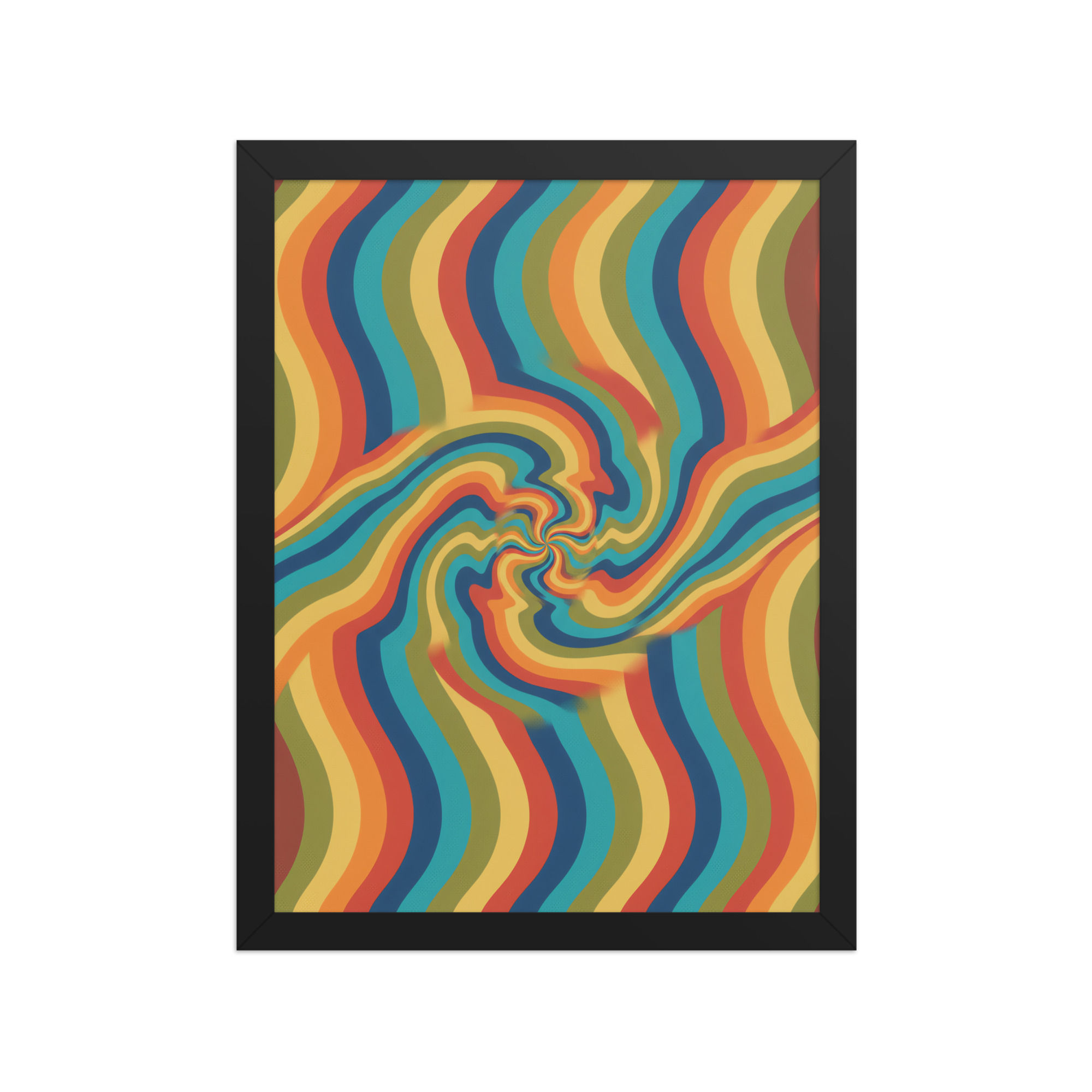 Psychedelic 70s Style Retro Art Print