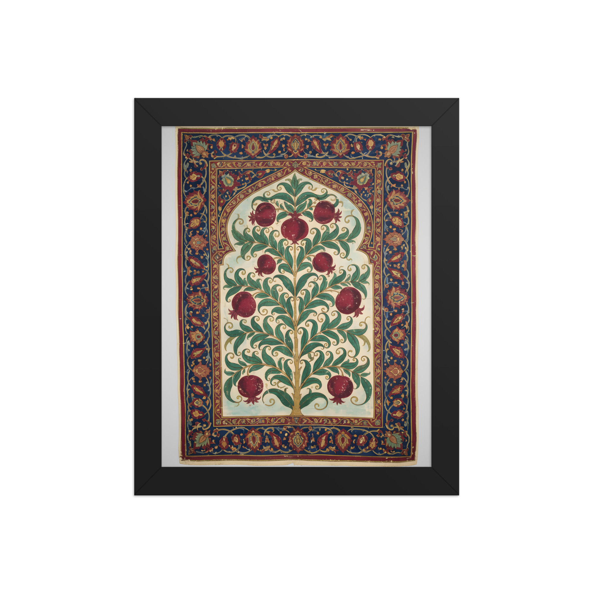 Jewel Tone Pomegranate Tree Art Print