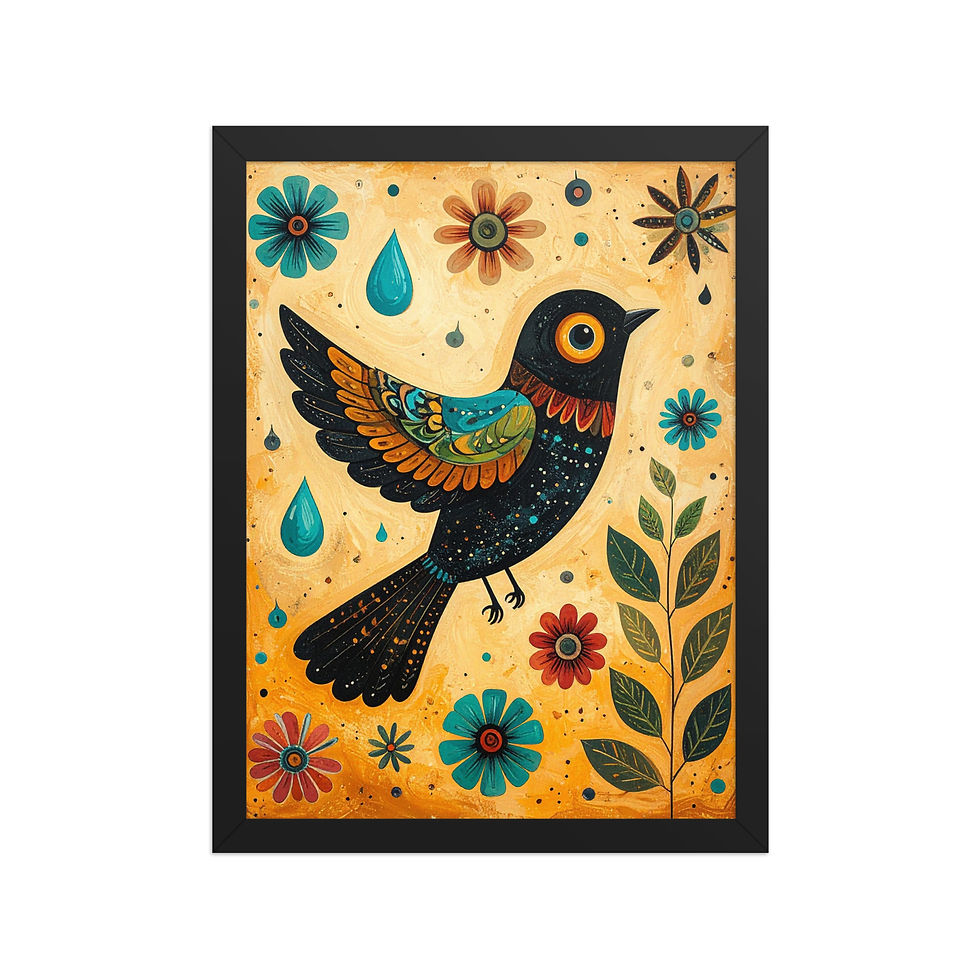 Thumbnail: Folk Style Bird Print