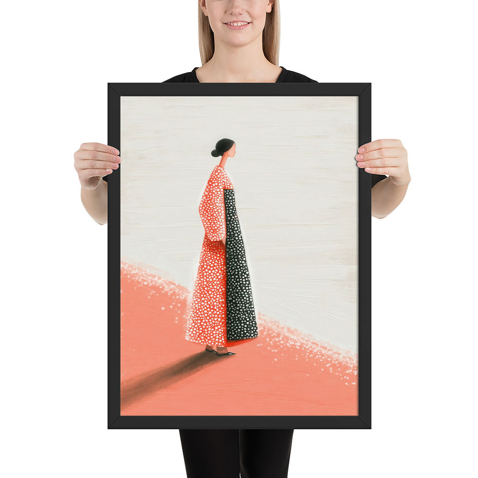 Thumbnail: Eclectic Framed Gouache Art - A Splash of Color