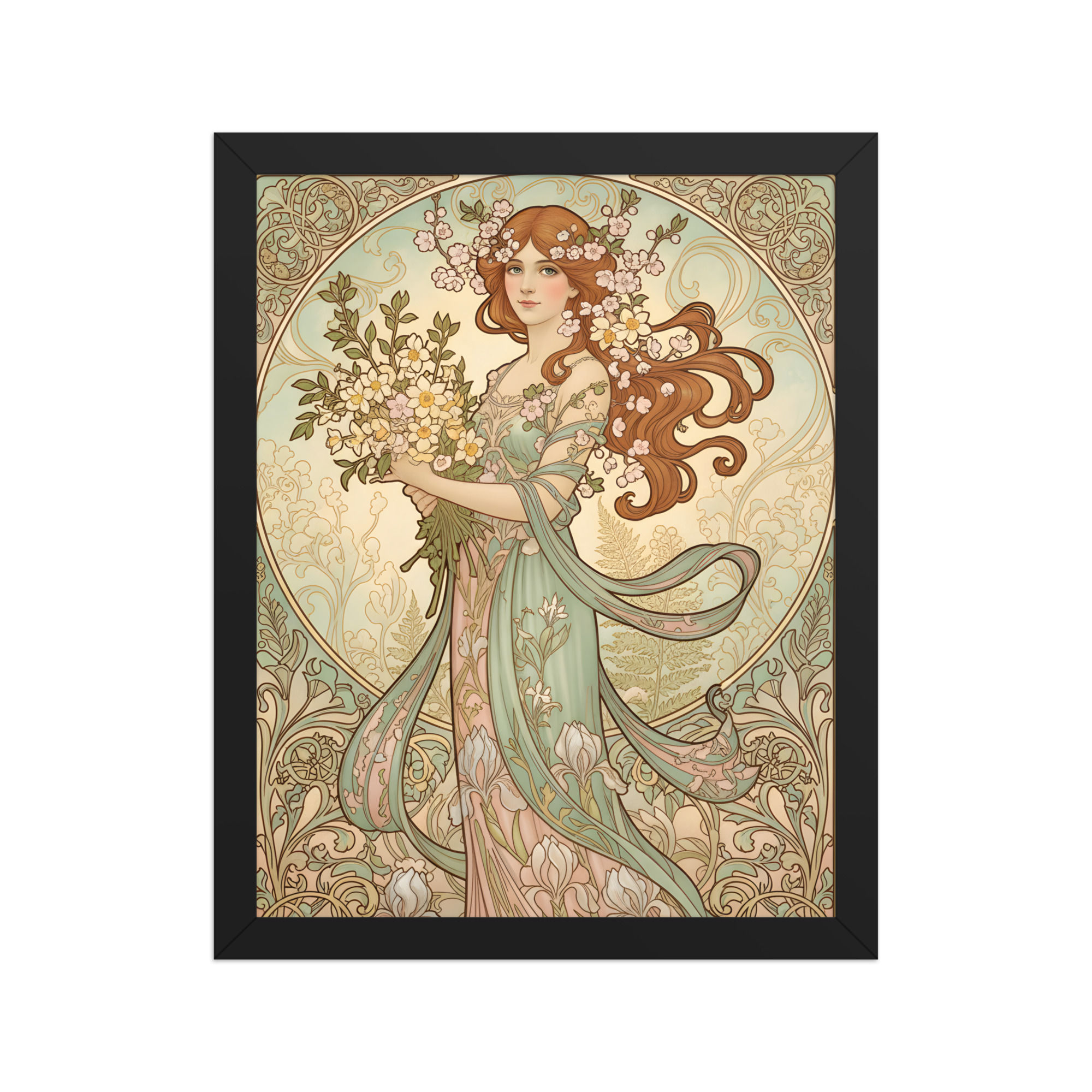 Nouveau Maiden Framed Art