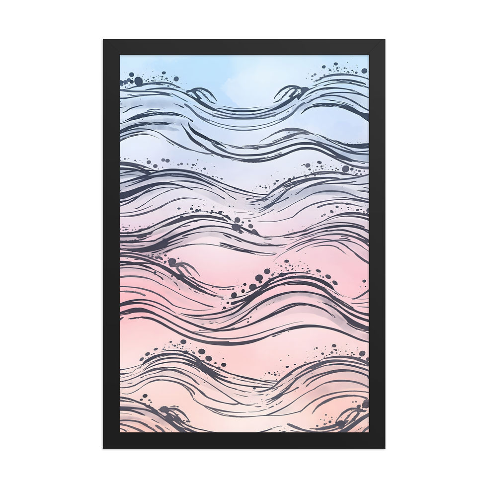 Thumbnail: Summer Waves Framed Coastal Print