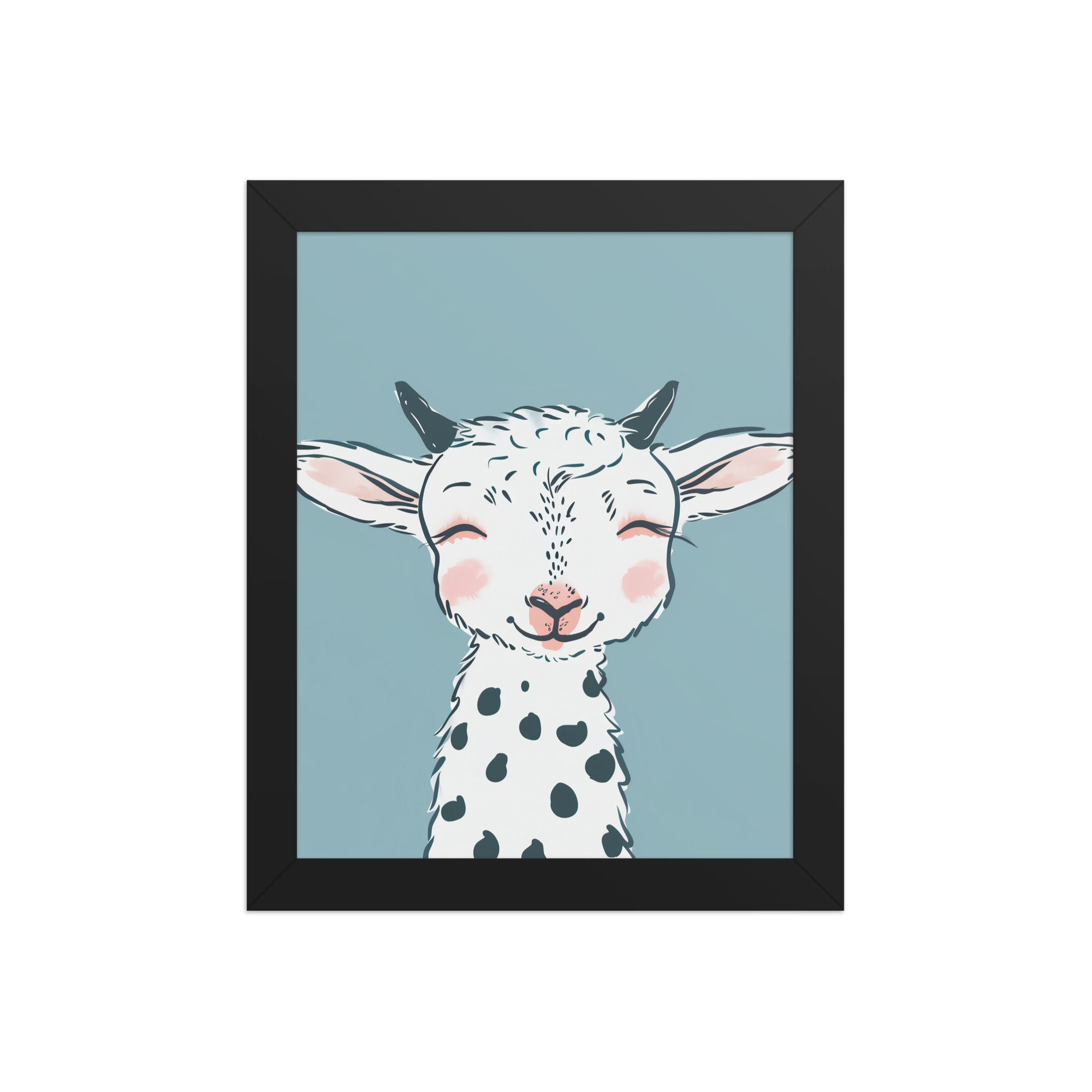 Goat | Whimsical Framed Nursery Prints for Kids' Rooms | Adorable Wall Art