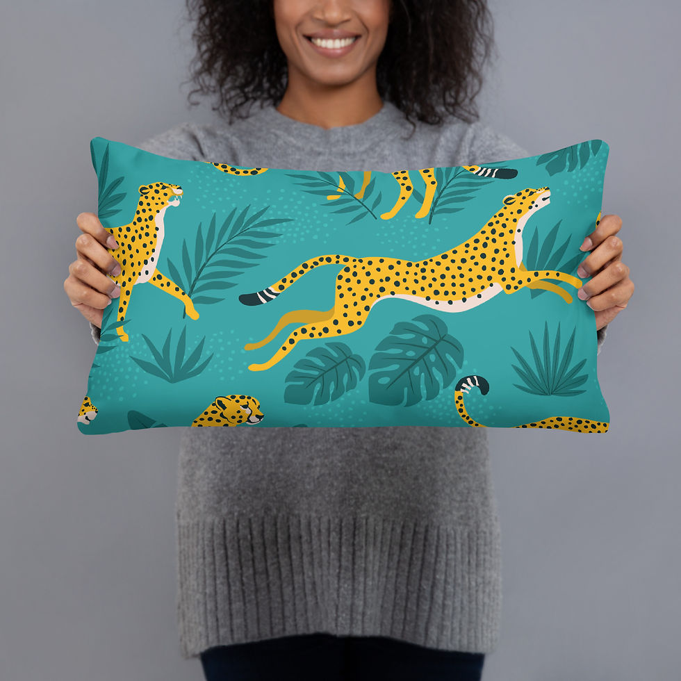 Thumbnail: Tropical Floral Cushion – Exotic Home Accent