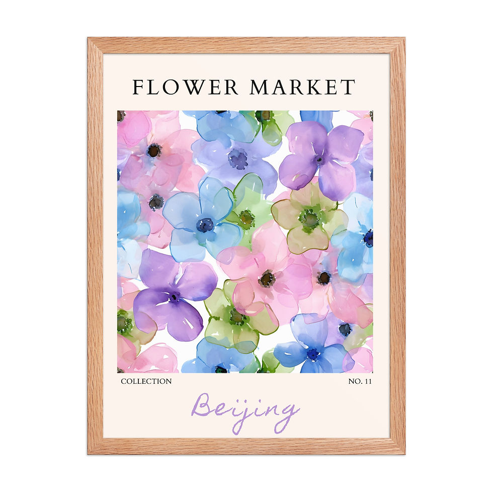 Thumbnail: Beijing | Framed Botanical Wall Art: Nature Prints from Global Cities
