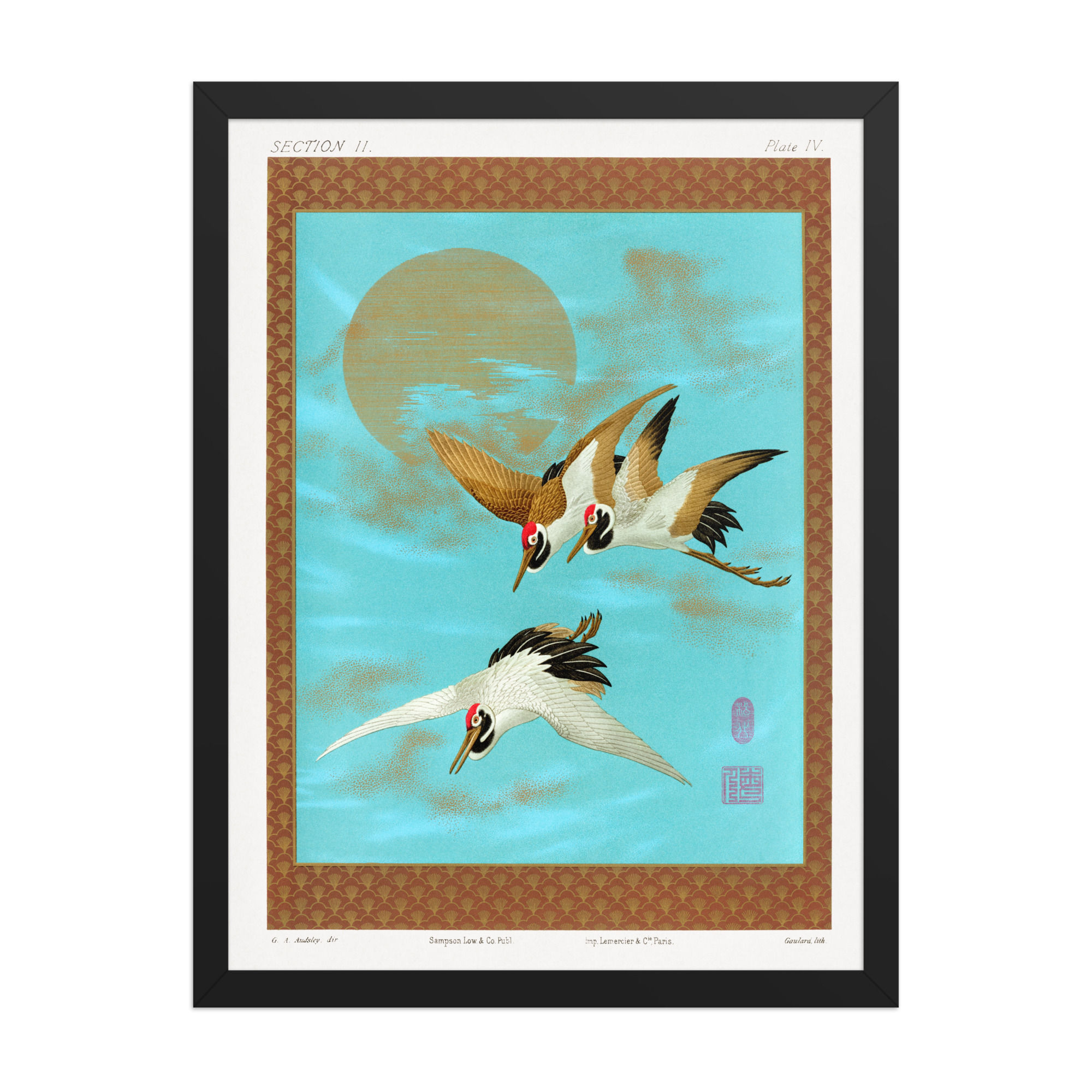 Artistic Japanese Print - Vintage Framed Decor