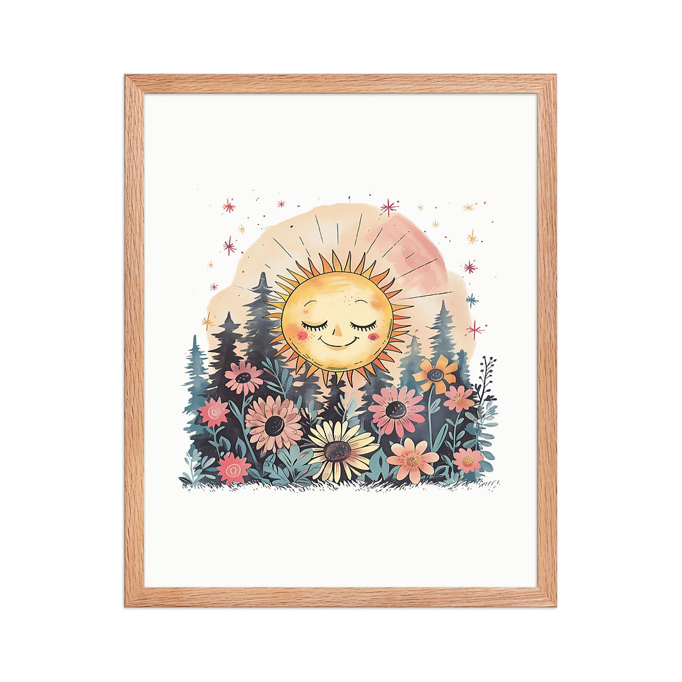Thumbnail: Calm | Whimsical Framed Nursery Prints for Kids' Rooms | Adorable Wall Art