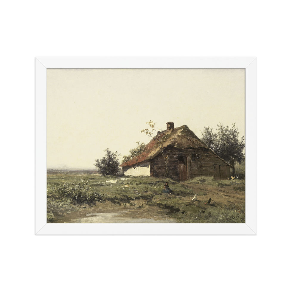 Thumbnail: Thatched Farmhouse Framed Vintage Wall Art