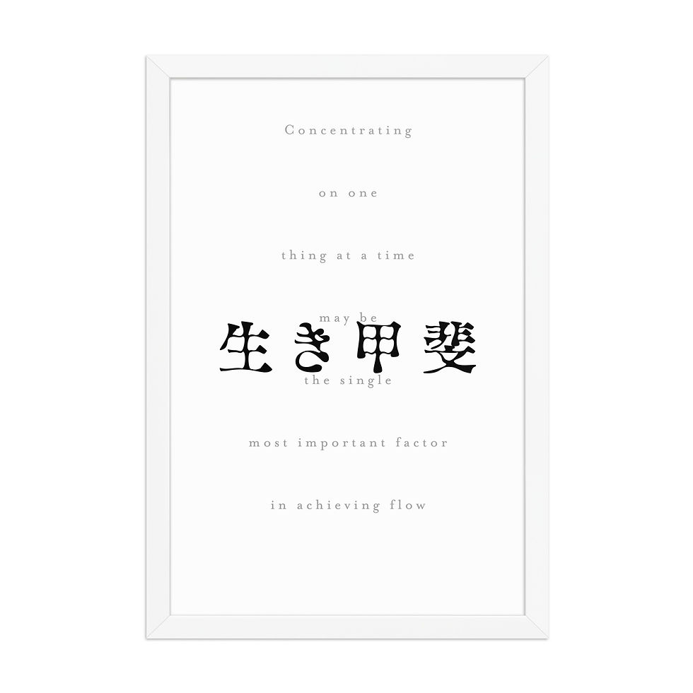 Thumbnail: Ikigai Japanese Quotes Minimal Framed Art