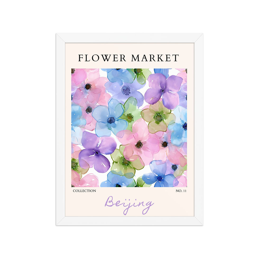 Thumbnail: Beijing | Framed Botanical Wall Art: Nature Prints from Global Cities