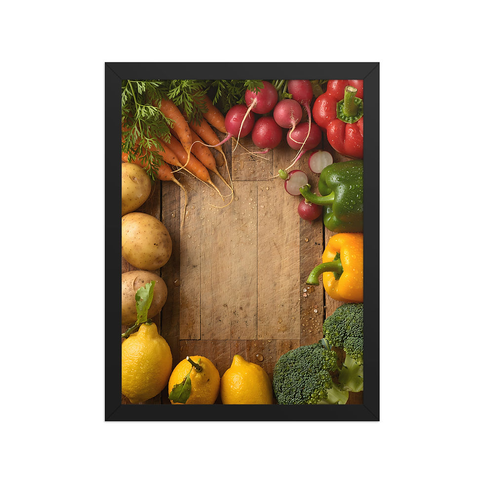 Thumbnail: Abundance of Food Framed Kitchen Wall Art