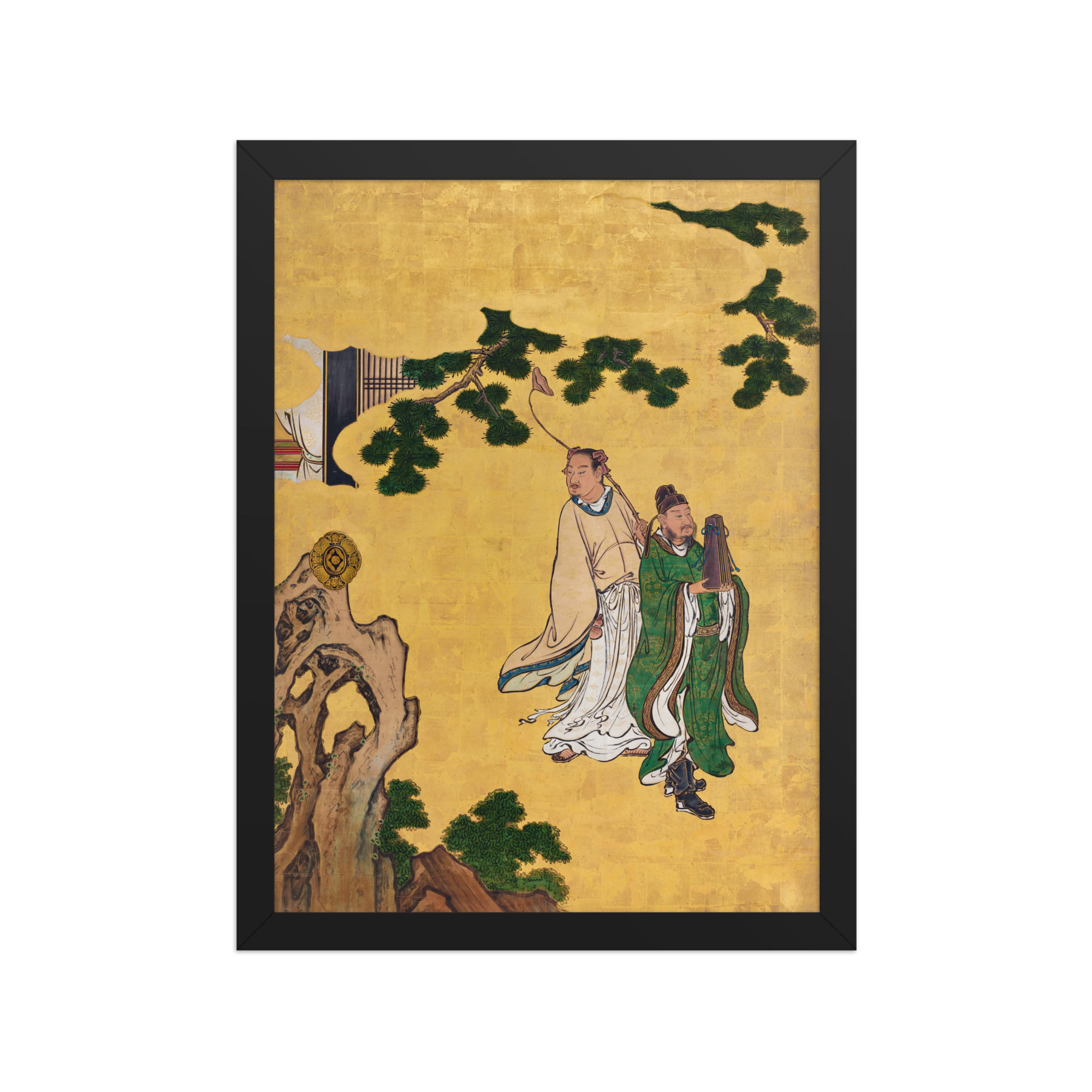 Chinese-Tao_s-Immortals-(1646)-vintage-painting-by-Kano-Sansetsu